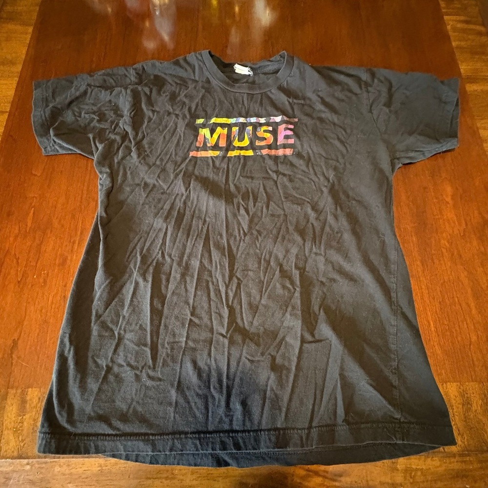 Muse Logo Band T Shirt Black Alternative Rock Concert Tee Large
